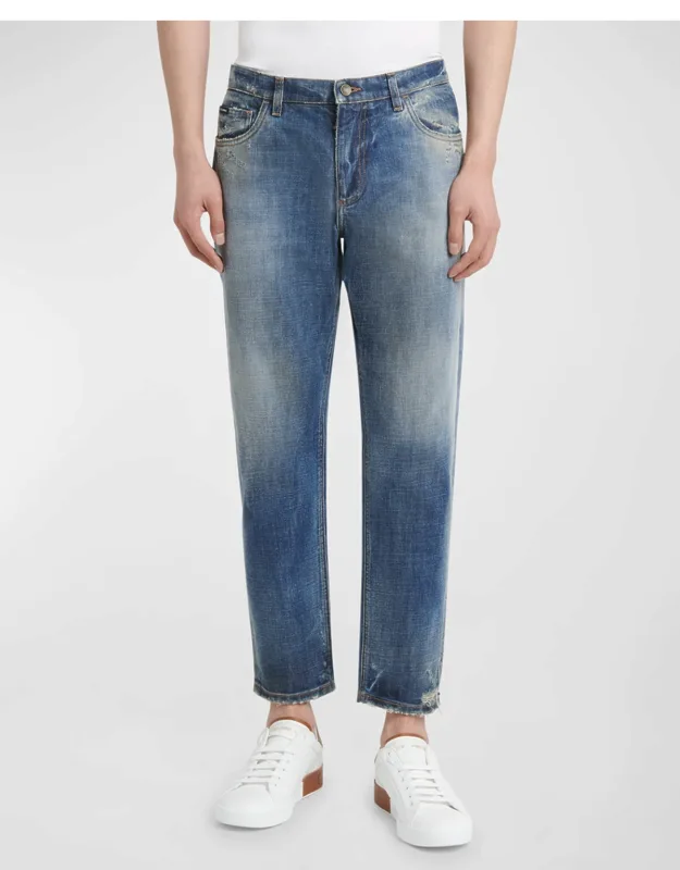 Distressed Denim Jeans