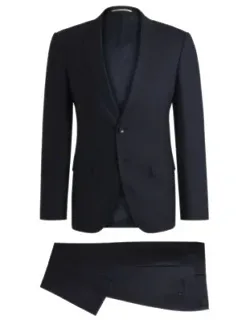 Slim-fit Micro-patterned Wool Suit