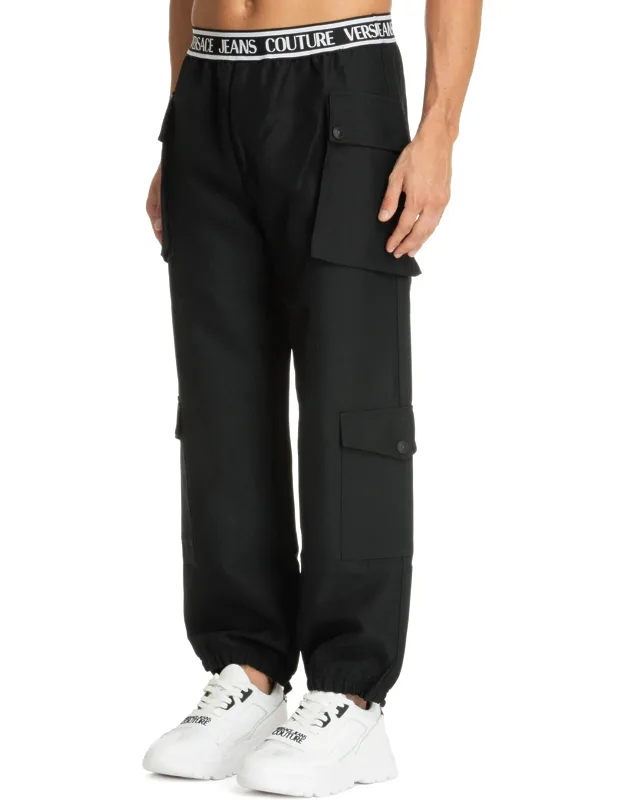 Logo Trousers With Elasticised Waist And Pockets
