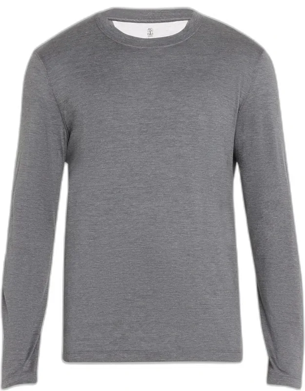 Silk And Cotton Long-sleeve T-shirt
