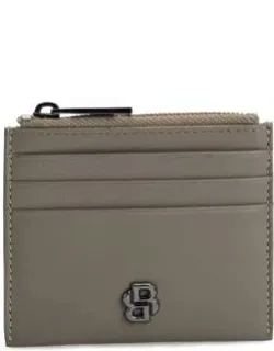 Matte-leather Card Holder With Double B Monogram