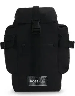 Water-repellent Backpack With Branded Patch