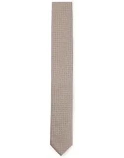 Silk-blend Tie With Jacquard-woven Pattern