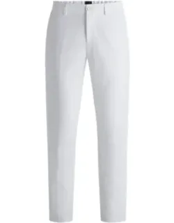 Regular-fit Chinos With Hidden Drawcord And Tapered Legs