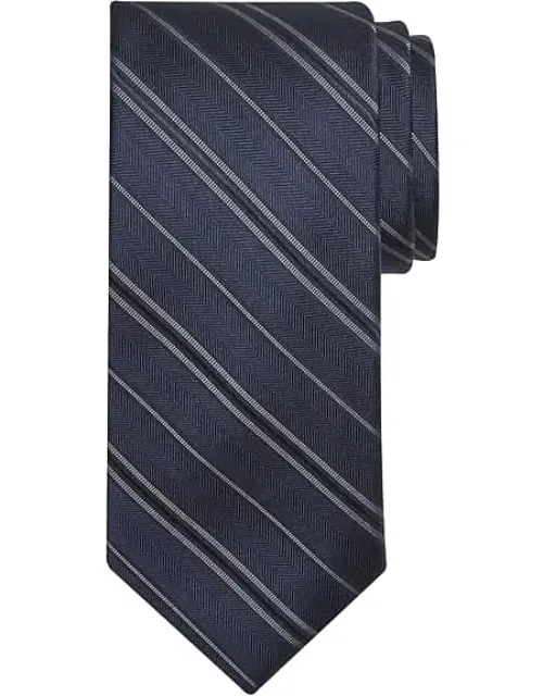 Big & Tall Narrow Diagonal Stripe Tie