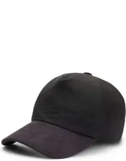 Cap With Faux-suede Visor