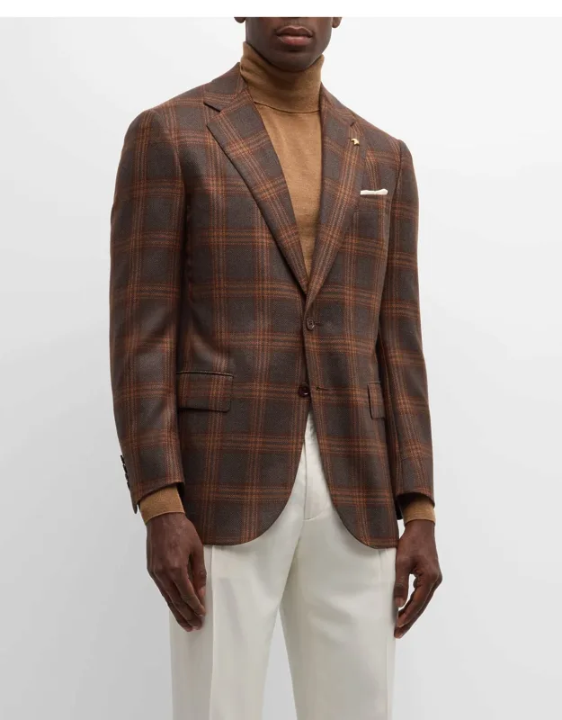 Plaid Cashmere And Wool Sport Coat