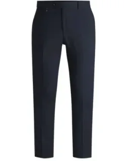 Slim-fit Trousers In Micro-patterned Stretch Cloth