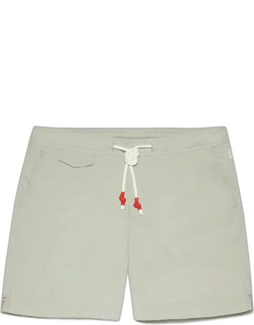 Mid-length Stripe Drawcord Swim Shorts