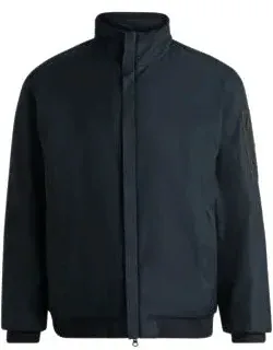 Water-repellent Padded Bomber Jacket With Logo-print Underplacket