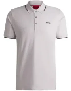 Stretch-cotton Slim-fit Polo Shirt With Printed Logo