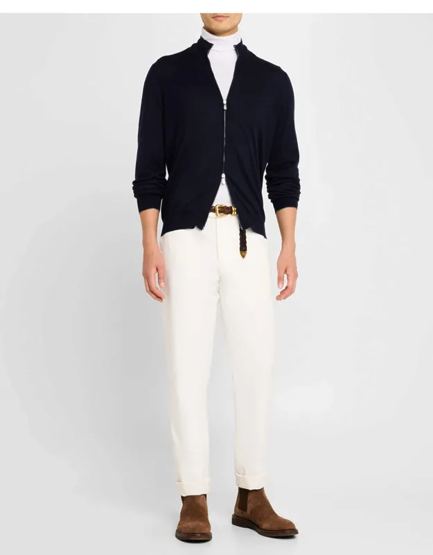 Wool And Cashmere Full-zip Sweater