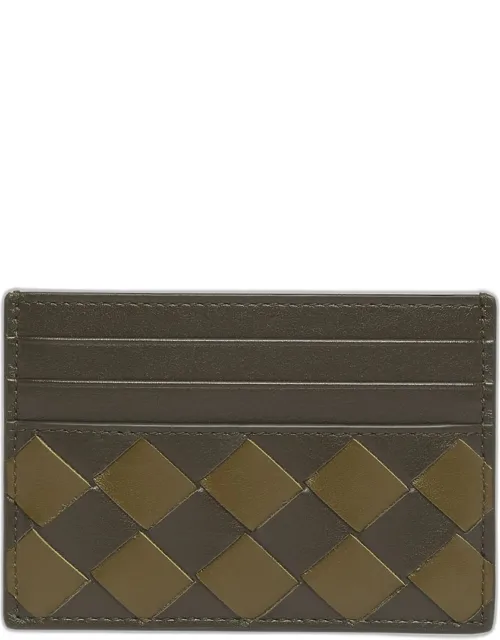 Intrecciato Check Card Case
