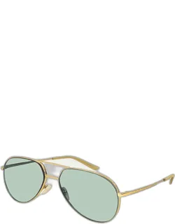 Metal Aviator Sunglasses