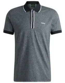 Moulin Cotton Polo Shirt With Striped Trims