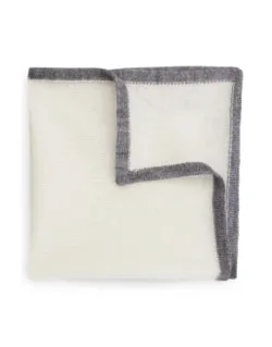 Knitted Pocket Square In Cashmere And Silk