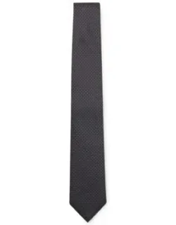 Silk Tie With Jacquard Pattern