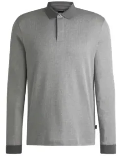 Long-sleeved Polo Shirt In Cotton With Concealed Placket