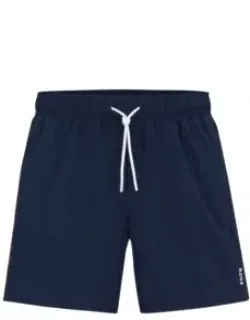 Swim Shorts With Signature Stripe And Logo