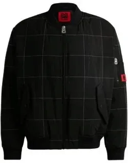 Water-repellent Bomber Jacket With Grid Quilting