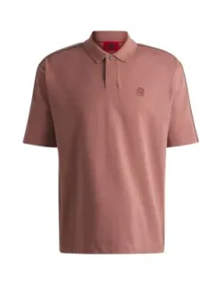 Cotton Polo Shirt With Branded Tape