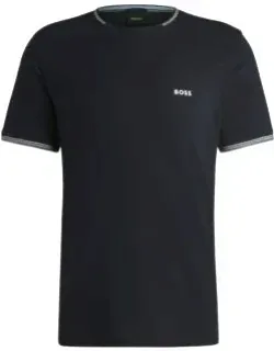 Stretch-cotton Regular-fit T-shirt With Contrast Logo