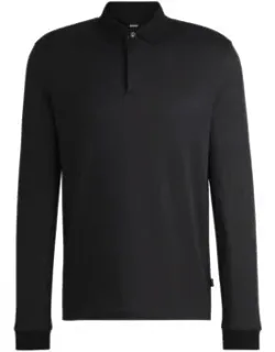 Long-sleeved Polo Shirt In Cotton With Concealed Placket