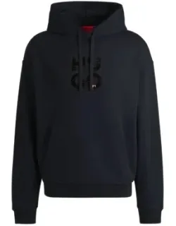 Cotton-terry Regular-fit Hoodie With Stacked Logo