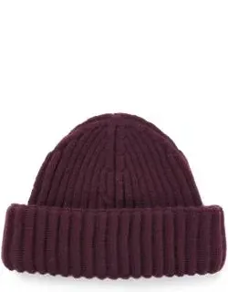 Fisherman Beanie Hat In Virgin Wool And Cashmere