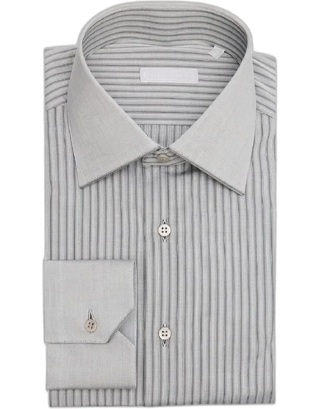 Cotton Tonal Stripe Dress Shirt
