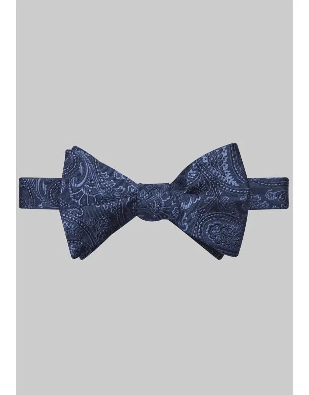 Tonal Paisley Satin Self-tie Bow Tie