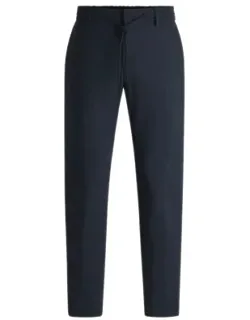 Slim-fit Trousers In Micro-patterned Performance-stretch Fabric