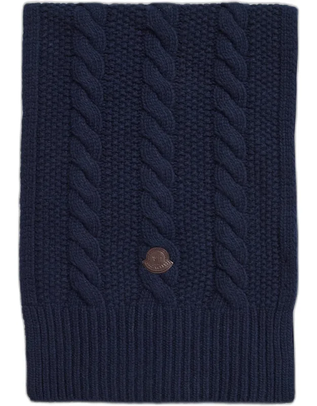Wool-cashmere Chunky Cable Scarf