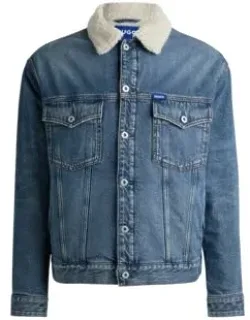 Regular-fit Denim Jacket With Faux-fur Lining