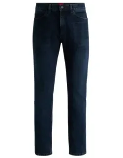 Slim-fit Jeans In Blue-black Stretch Denim