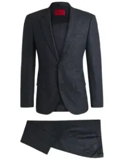 Slim-fit Micro-patterned Wool Suit