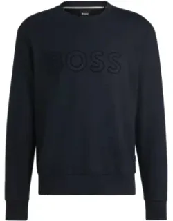 Cotton-terry Sweatshirt With Flock-print Logo
