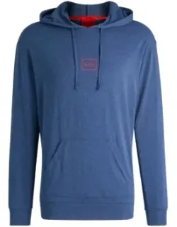 Stretch-cotton Relaxed-fit Hoodie With Logo Print