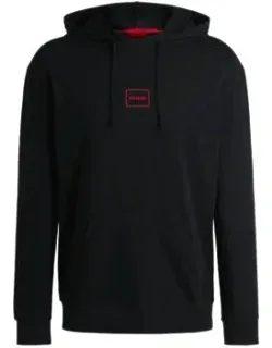 Stretch-cotton Relaxed-fit Hoodie With Logo Print