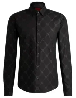 Slim-fit Shirt With Signature Jacquard Chain Motif