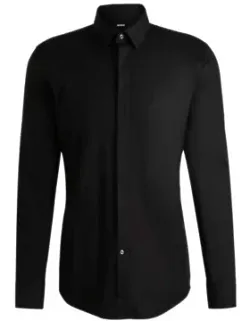 Slim-fit Easy-iron Stretch-cotton Poplin Shirt