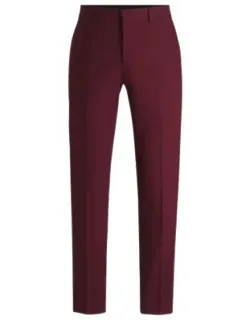 Slim-fit Trousers In Wool Poplin