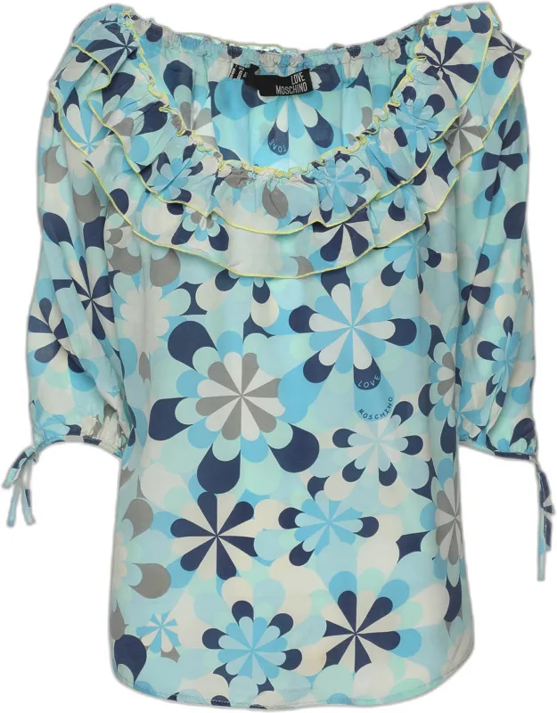 Multicolor Printed Silk Top