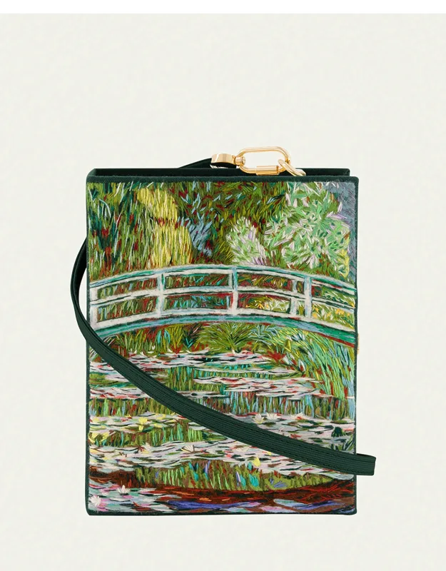 Bridge Over A Pond Of Water Lilies Book Clutch Bag