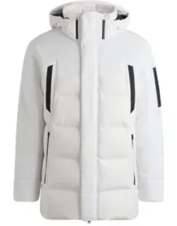 Water-repellent Down Parka Jacket With Removable Hood