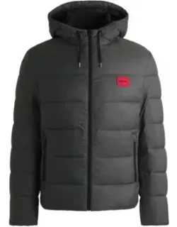Slim-fit Water-repellent Puffer Jacket With Logo Trim