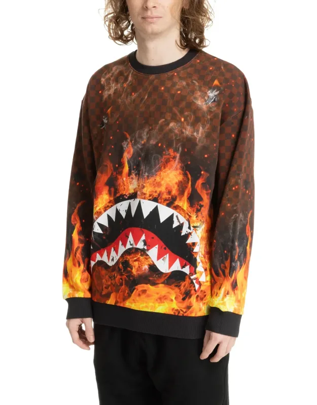 Shark On Fire Sweatshirt
