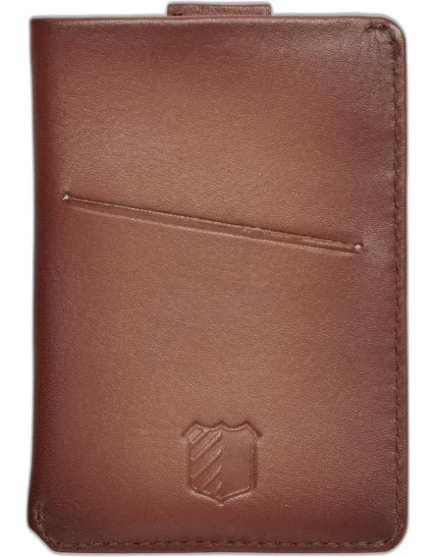 Bi-fold Leather Card Case With Pull Tab
