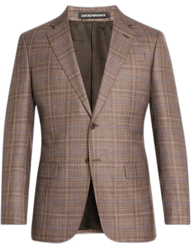 Textured Plaid Sport Coat