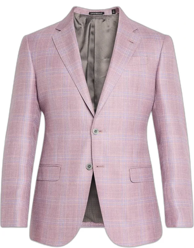 Textured Plaid Sport Coat